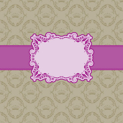 template frame design for greeting card vector image