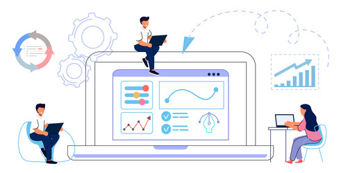 Workflow automation workforce organization vector