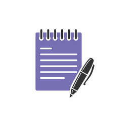 writing related icon on background for graphic vector image