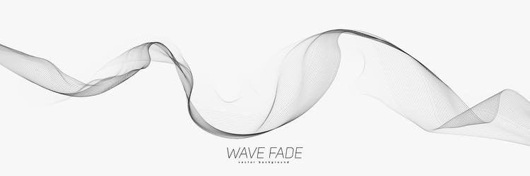 Abstract background with faded line waves warped vector