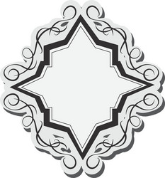 Angular vintage frame icon vector