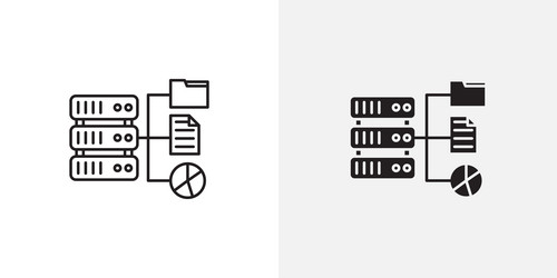 database icon set vector image