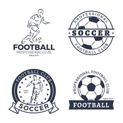 Football and soccer player set vector