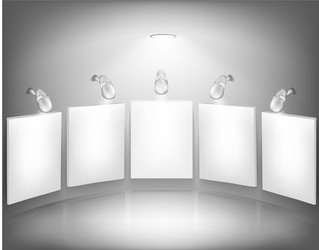 gallery with empty frame vector image