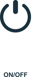 on off icon line style design ui vector image