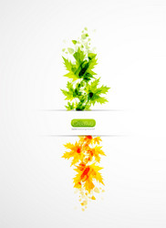 Spring and Autumn Leaf Abstraction vector image