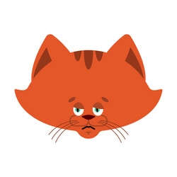 cat sad emoji pet sorrowful emotions kitty dull vector