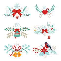 Christmas Holiday Elements Vector Image