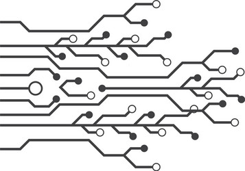 Circuit Icon - Tech Connection vector image