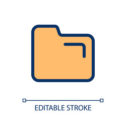 folder pixel perfect rgb color ui icon vector image