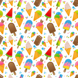 Yummy ice cream seamless pattern Royalty Free Vector Image