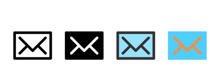 icon set for mail perfect for email apps or vector image