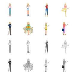 isolated object of posture and mood symbol vector image