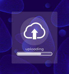 uploading form with progress bar for apps and web vector image