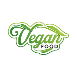 vegan food letter text typography Vector Image