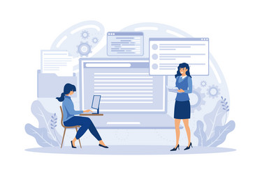 Website development or web application coding vector