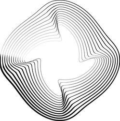 abstract circular element monochrome geometric vector image