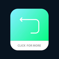 arrow loop back mobile app button vector image