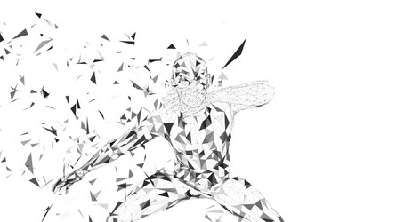 conceptual abstract man hiding his face with hand vector image