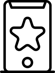 custom project smartphone icon outline style vector image