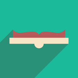 flat with shadow icon and mobile application open vector image