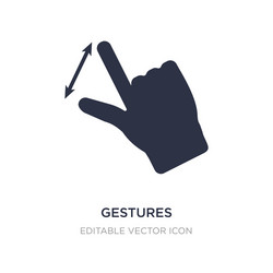 Gestures icon on white background simple element vector