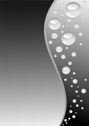 Grey Wave with Bubbles - Vertical Gradient vector image
