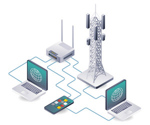 innovative hardware networking solutions vector image
