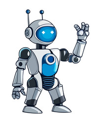 robot chatbot ai bot character cartoon mascot vector image