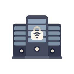 server room providing secure wifi internet vector image