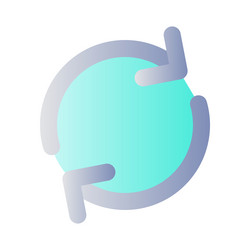 synchronization flat gradient color ui icon vector image