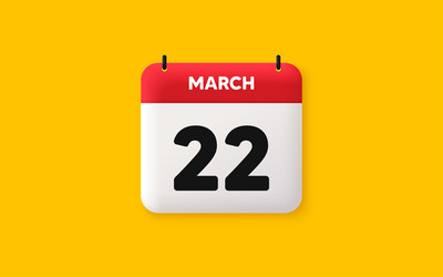 22th day of the month icon event schedule date vector image