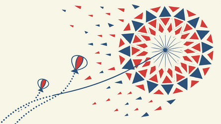 abstract geometric radial design with flight path vector image