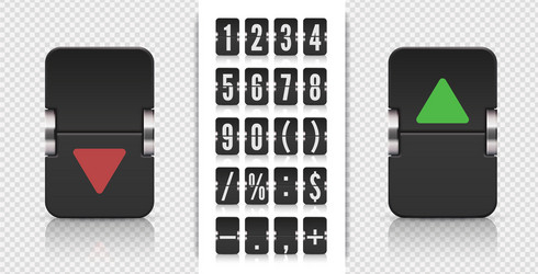 Analog Flip Scoreboard - Countdown Timer vector image