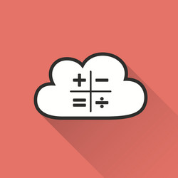 cloud computing - icon vector image