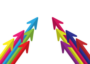 colored arrows different length simple design vector image