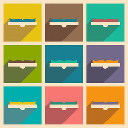 flat with shadow concept and mobile application vector image