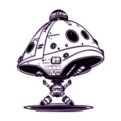 futuristic robot spaceship design concept vector image