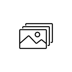 Line Icon Gallery Website vector image