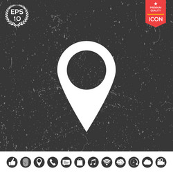 Map pointer icon vector