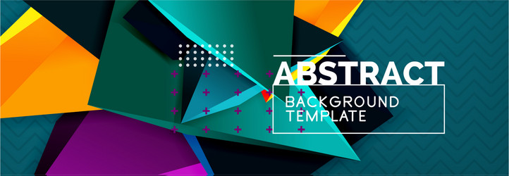 3d triangular shapes geometric background origami vector image