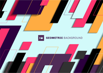 Abstract geometric colorful diagonal overlapping vector