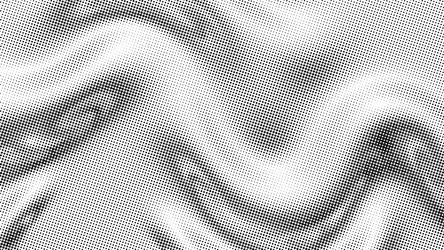 chrome pattern with wavy dotted halftone texture vector image