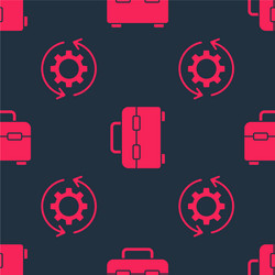 set gear and arrows as workflow toolbox vector image