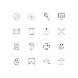 signs and symbols simple linear icons set vector image