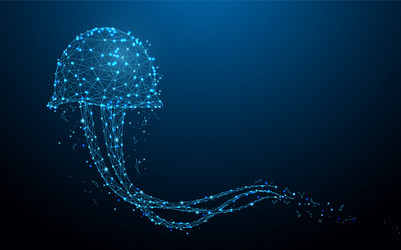 Abstract Jellyfish Particle Form vector image