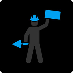 Builder icon from basic plain set vector