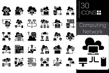 computing network solid vector image