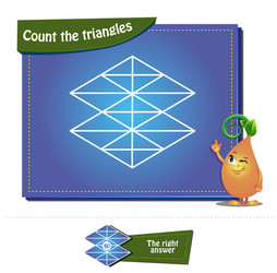 count triangles 23 brainteaser vector image