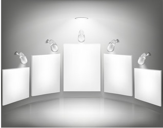 gallery with empty frame vector image